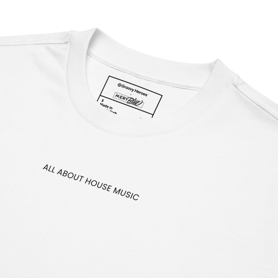 Premium Cotton T-Shirt ”All About House Music” - Image 2