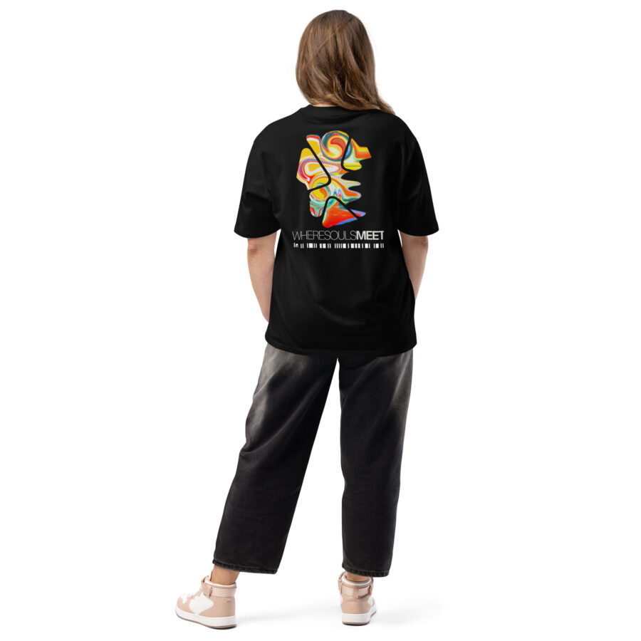 Premium Cotton T-Shirt ”Chromatic Vibes – Where Souls Meet” - Image 3