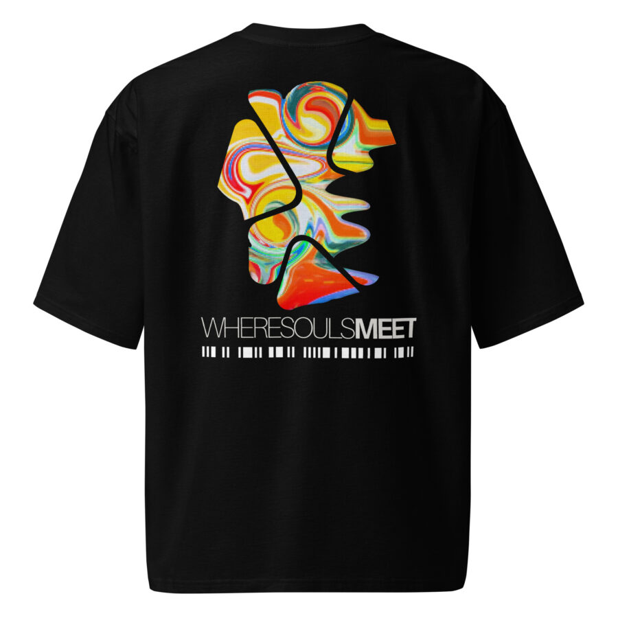 Premium Cotton T-Shirt ”Chromatic Vibes – Where Souls Meet” - Image 5