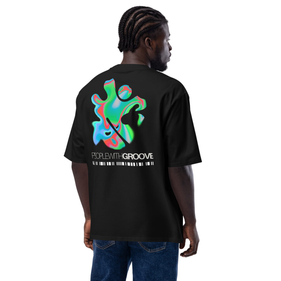 Premium Cotton T-Shirt ”Chromatic Vibes – People With Groove” - Image 3