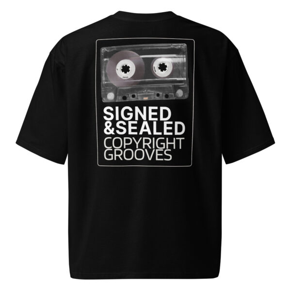 Premium Cotton T-Shirt ”Signed & Sealed – Copyright Grooves Black”
