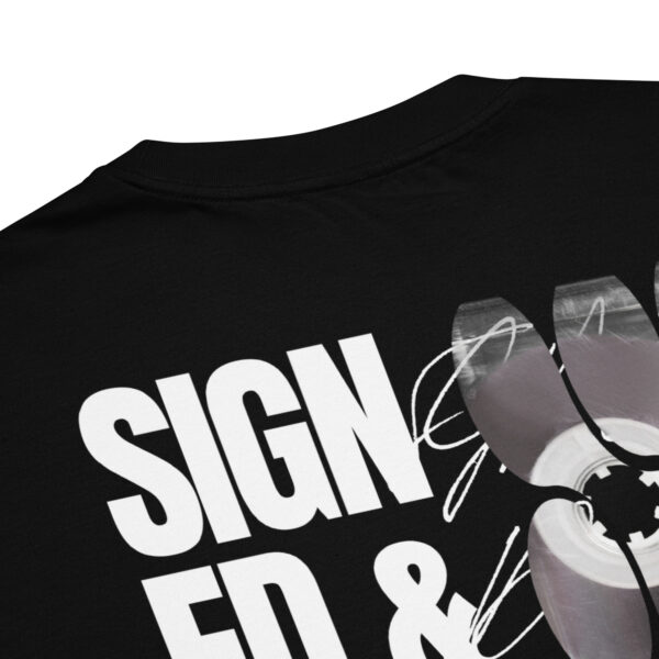 Premium Cotton T-Shirt ”Signed & Sealed – Copyright Grooves Black”