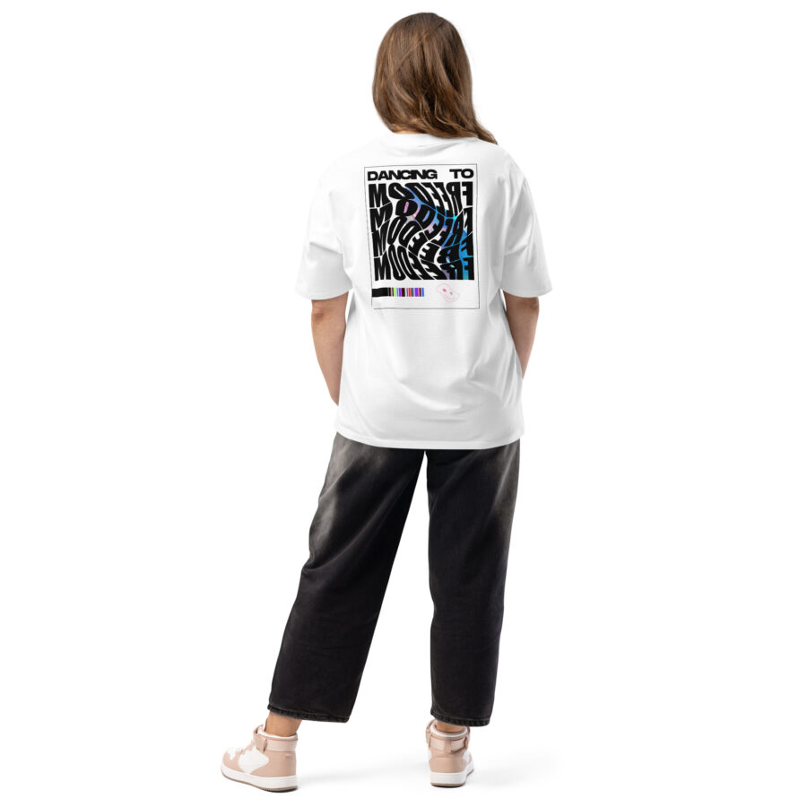 Premium Cotton T-Shirt ”Chromatic Vibes – Freedom White” - Image 4