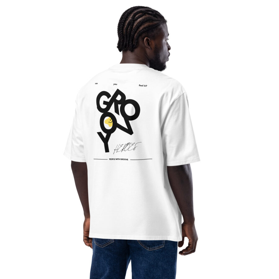 Premium Cotton T-Shirt ”Signed & Sealed Groovy Heroes White”