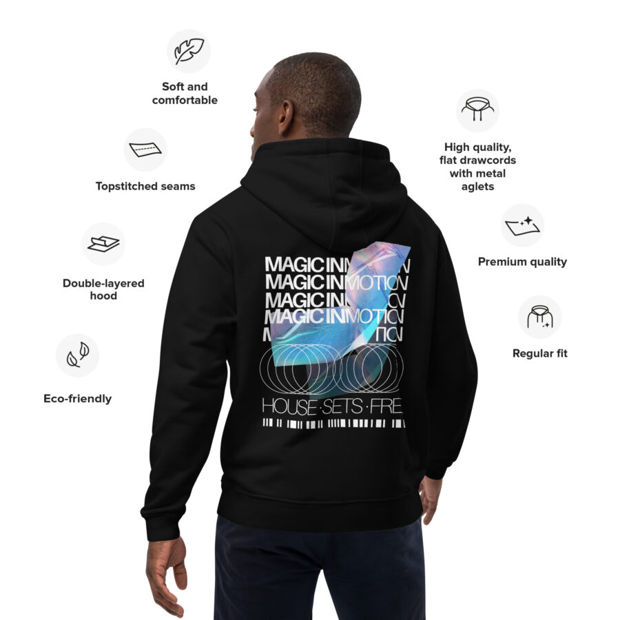 Premium Eco Hoodie ”Chromatic Vibes - House Sets Free” - Image 6